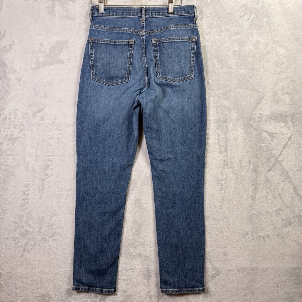 Everlane The High Rise Straight Jean Women's 26 Medium Wash Blue Denim Crop